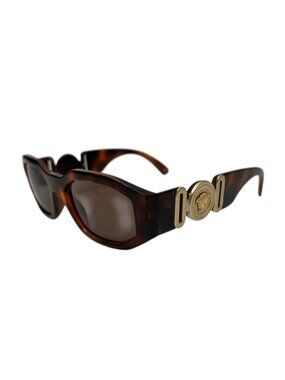 VERSACE Medusa Brown Tortoise Biggie Sunglasses GHW - PV1513935